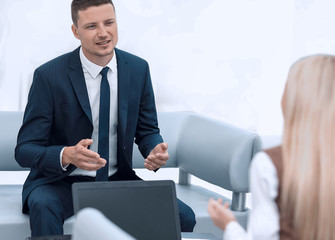 successful businessman sitting in the office