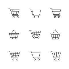 Set of finance and shopping icons, vector illustration.