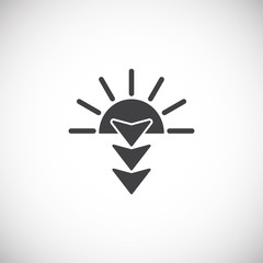 Sunset sunrise related icon on background for graphic and web design. Creative illustration concept symbol for web or mobile app