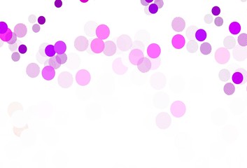 Light Purple vector background with bubbles.
