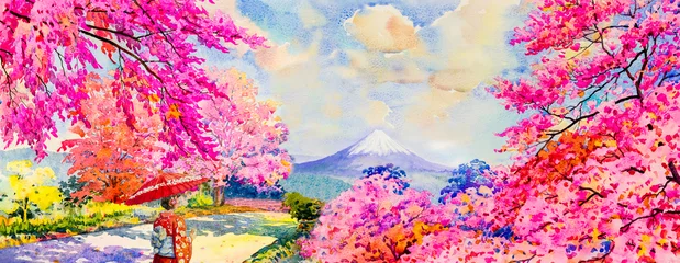Zelfklevend Fotobehang Travel of Japan - Beroemde bezienswaardigheden van de wereld en Azië © Painterstock