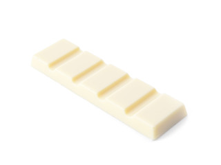 Sweet tasty chocolate on white background