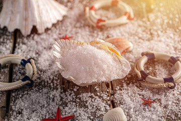 Luxurious sea salt flakes