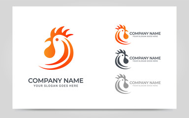 Simple modern rosters logo. Editable logo design. Vector graphic illustration