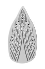 Steam iron surface background, including clipping path