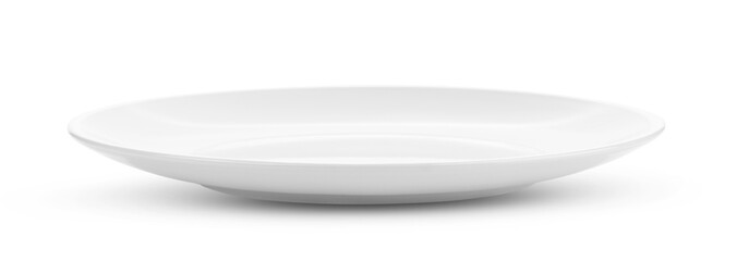 empty white plate on white background
