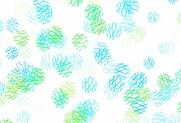 Fototapeta premium Light Green, Red vector pattern with spheres, lines.