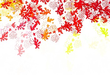 Fototapeta premium Light Green, Red vector background with abstract shapes.