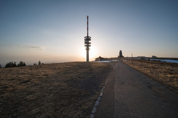 Feldberg summit 1493m. In the southern Black Forest in Germany, on the summit there is a television...