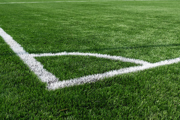 Obraz premium corner marking on the pitch for soccer games