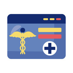 Obraz premium webpage with medical symbol health online detaild style