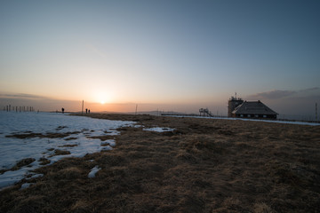 Feldberg summit 1493m. In the southern Black Forest in Germany, on the summit there is a television...