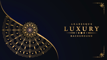 
Luxury ornamental mandala design background  with golden arabesque pattern arabic islamic east style