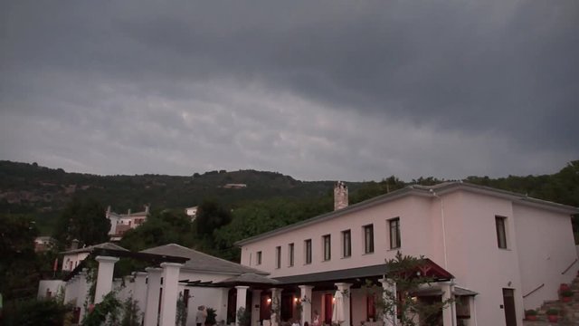 greece pelio portaria volos people hotel timelapse clouds mountain