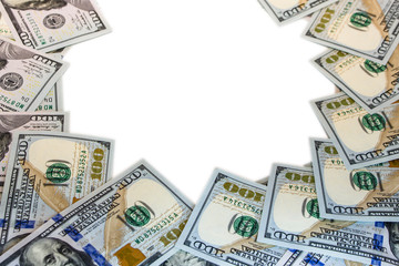 Background with money american hundred dollar bills