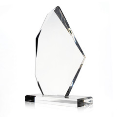 crystal blank award isolated on white - 335750608
