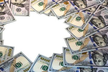 Background with money american hundred dollar bills