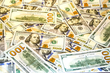 Background with money american hundred dollar bills