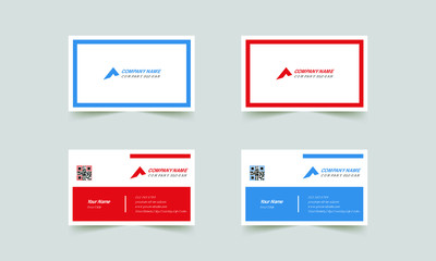 Minimal and Clean Corporate Business Card Design Template and Pro Vector Illustration