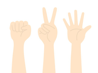 じゃんけんの手のイラスト