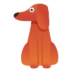 Standing dachshund icon. Cartoon of standing dachshund vector icon for web design isolated on white background