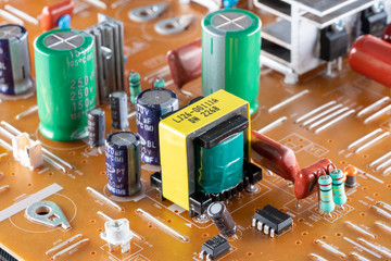 PCB power supply with mosfet transistor