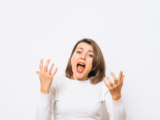 Angry screaming woman