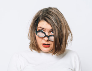 Fototapeta premium Shocked woman
