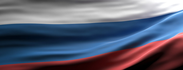 Russia National Flag Waving Texture