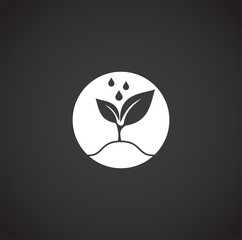 Seed related icon on background for graphic and web design. Creative illustration concept symbol for web or mobile app