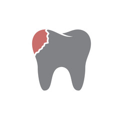 Tooth related icon on background for graphic and web design. Creative illustration concept symbol for web or mobile app