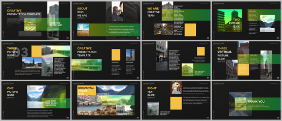 Minimal presentations design, portfolio vector templates with colorful gradient design geometric trending elements. Multipurpose template for presentation slide, flyer leaflet, brochure cover, report.