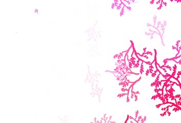 Fototapeta na wymiar Light Purple, Pink vector natural artwork with sakura.