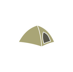 Tent related icon on background for graphic and web design. Creative illustration concept symbol for web or mobile app