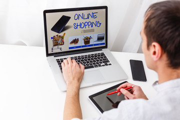 Sale Discount Promotion Deduction Man Planning Concept