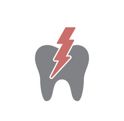 Tooth related icon on background for graphic and web design. Creative illustration concept symbol for web or mobile app