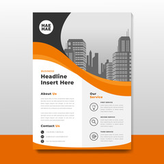 Corporate business flyer poster pamphlet brochure cover template design with blue color on a4 paper size. For marketing, business proposal, promotion, advertise, publication, cover page