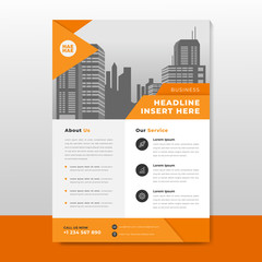 Corporate business flyer poster pamphlet brochure cover template design with blue color on a4 paper size. For marketing, business proposal, promotion, advertise, publication, cover page