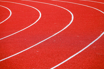 Fototapeta premium Athletic running track for running race. Sport and excercise concept.