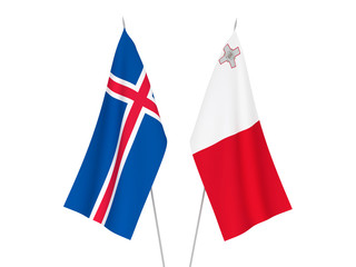 Iceland and Malta flags