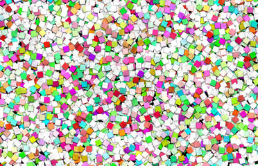 colored mosaic paper confetti pieces