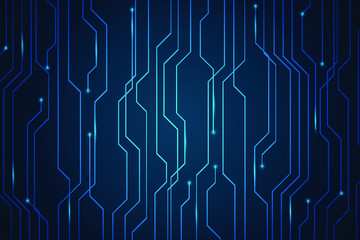 Circuit board dark blue background. Vector illustration eps 10.