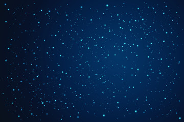 Naklejka na ściany i meble Magic glittering light stars dark blue background. Vector illustration eps 10.