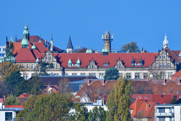 Naklejka na ściany i meble Blick über die Dächer von Bautzen