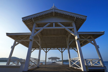 Beachside pavilion at Ko Si Chang, Chon Buri, Thailand.