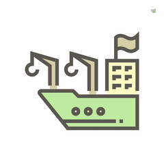 Cargo ship icon, 64x64 perfect pixel and editable stroke.