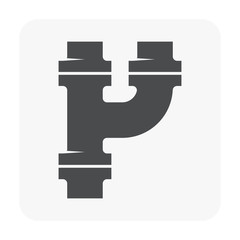 Pipe icon and flange fitting for pipeline connection with valve and other pipe. For transportation liquid or gas i.e.crude, oil, natural gas, sewage, wastewater. Also for plumbing and irrigation.