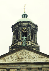 Fototapeta na wymiar a cathedral in amsterdam, summer day