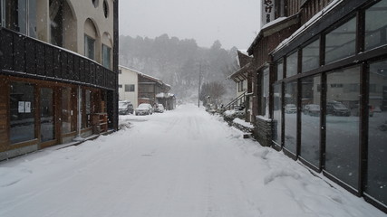 大山町　冬の風景