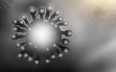 The abstract virus species of covid-19, the coronavirus outbreak, the virus floating in the environment. Influenza background, viral outbreak, virus organism For illustrations and backgrounds